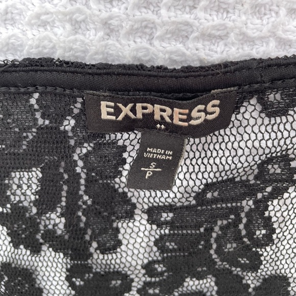 Express Black Lace Kimono Cardigan Sz Small - Picture 4 of 5